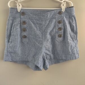 Express Linen/Cotton Sz 12 NWT Light Blue Sailor Shorts
